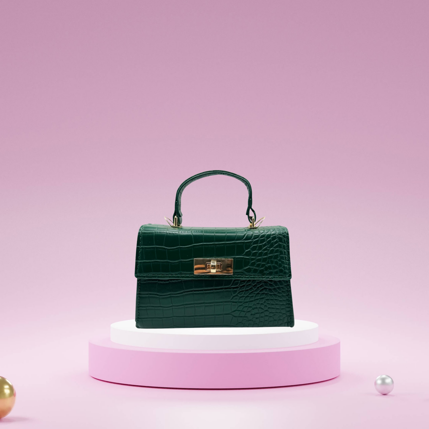 Kelly bag verde bottiglia