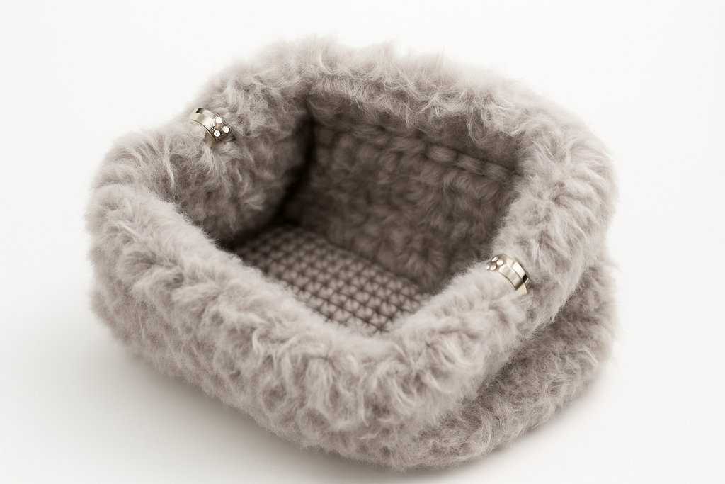 Mini Peluche crochet grigia