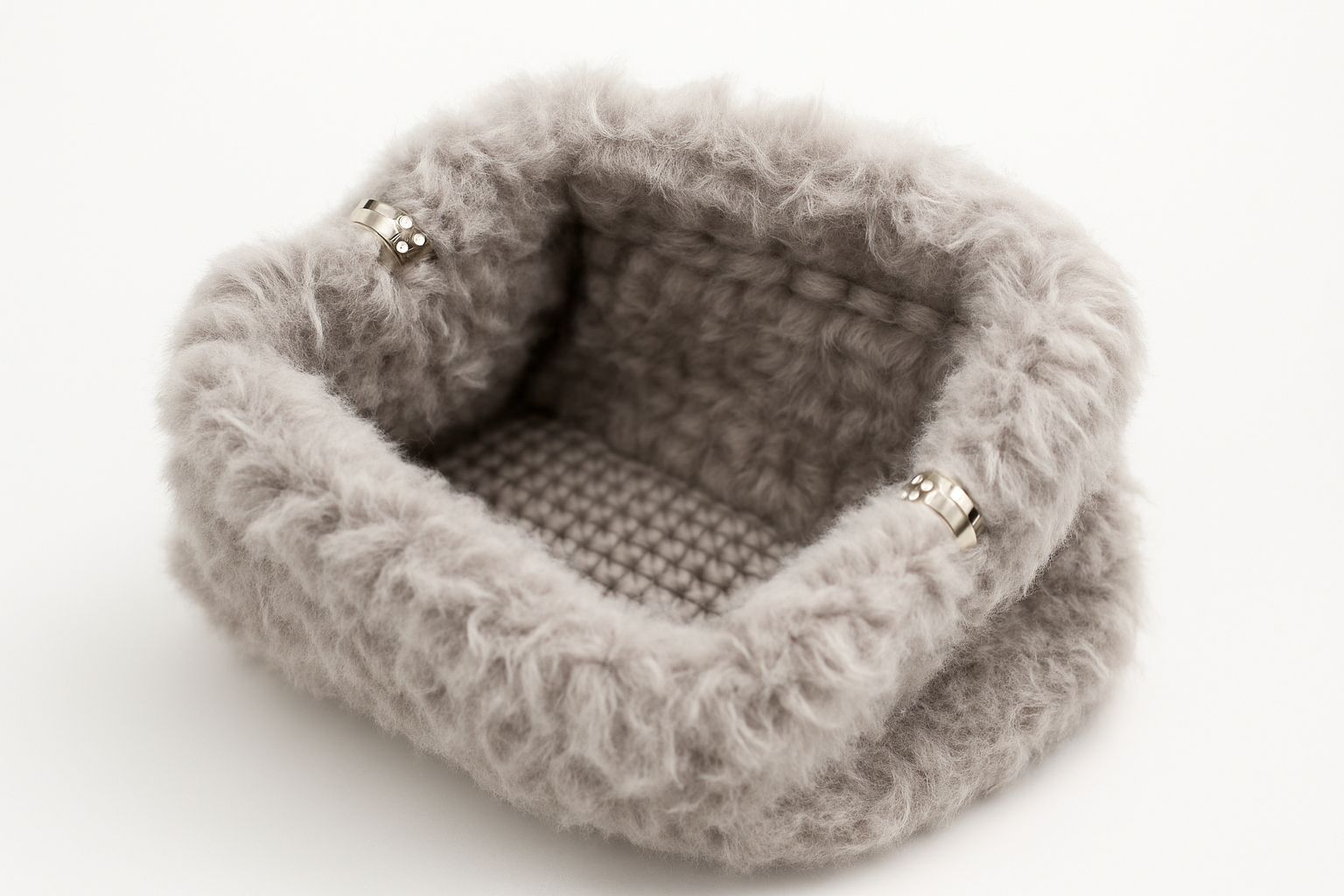 Mini Peluche crochet grigia