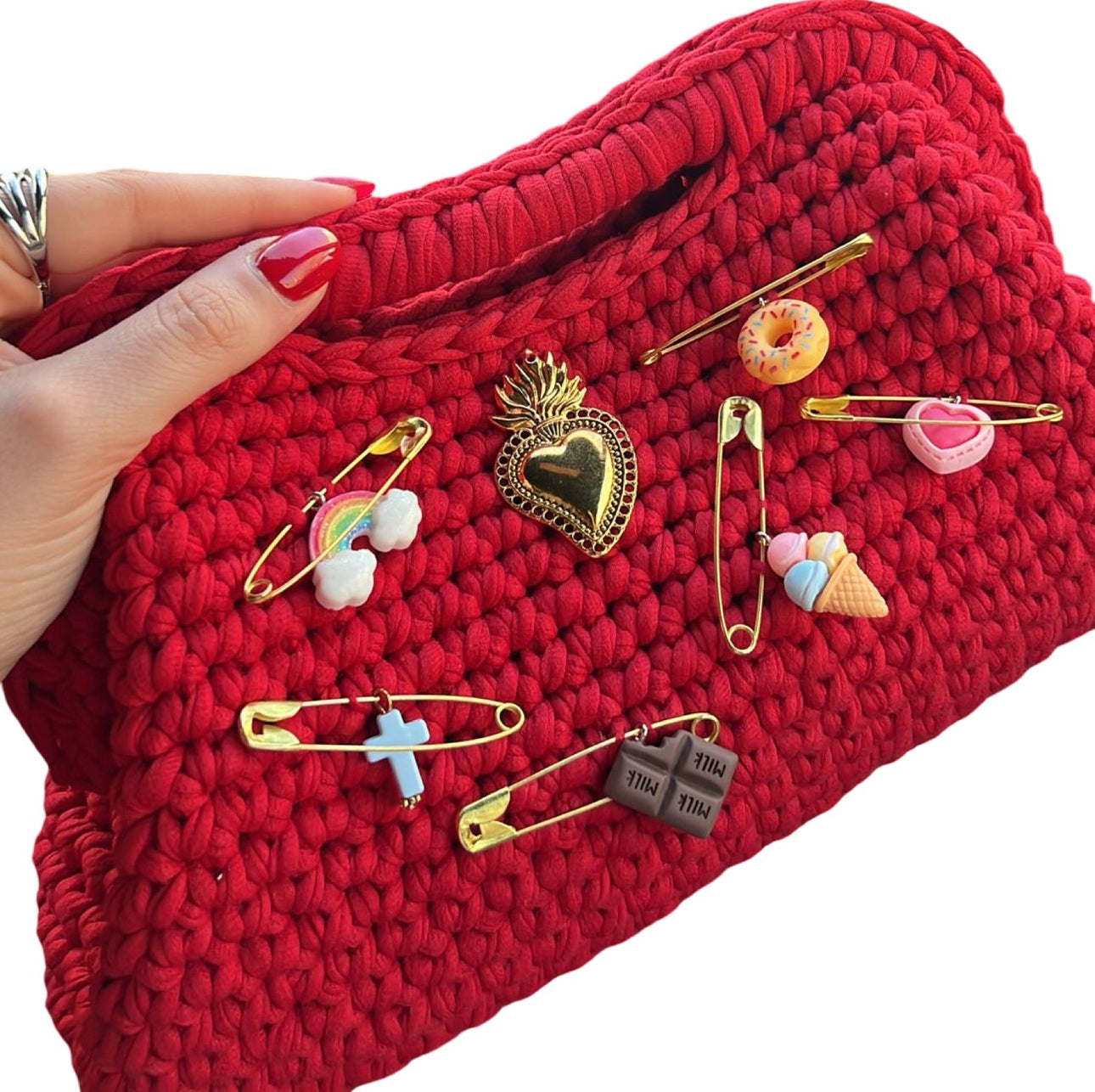 Mocciosa crochet rossa