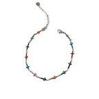 Cruz de la suerte anklet