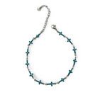 Cruz de la suerte anklet
