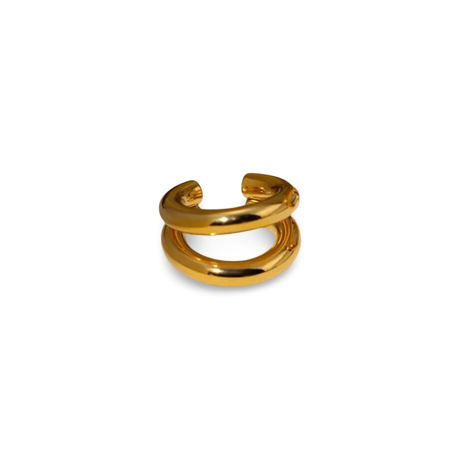 Double circle ear cuff