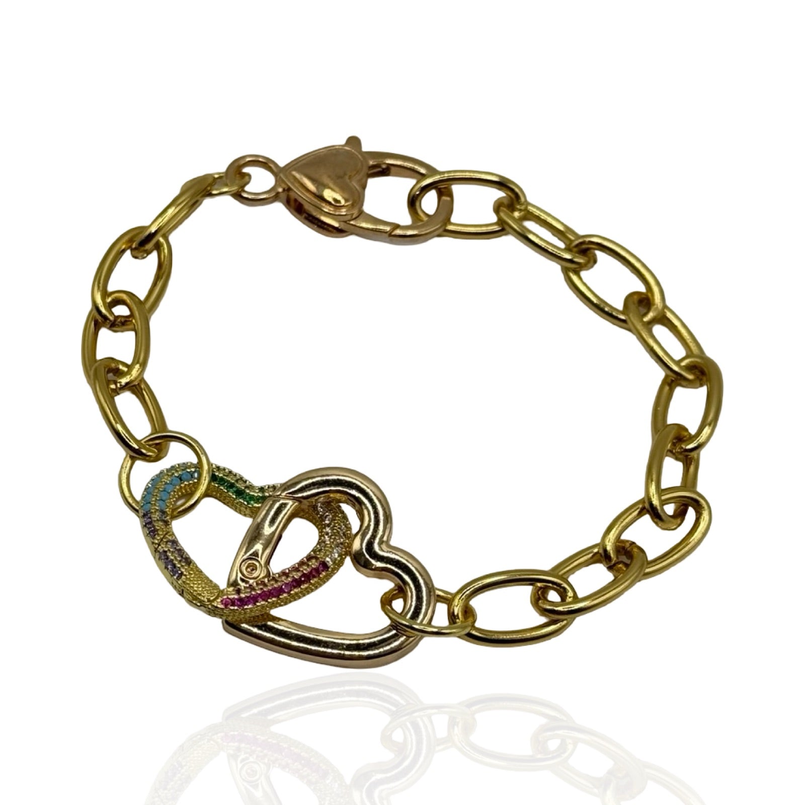 Double Love Rainbow Bracelet